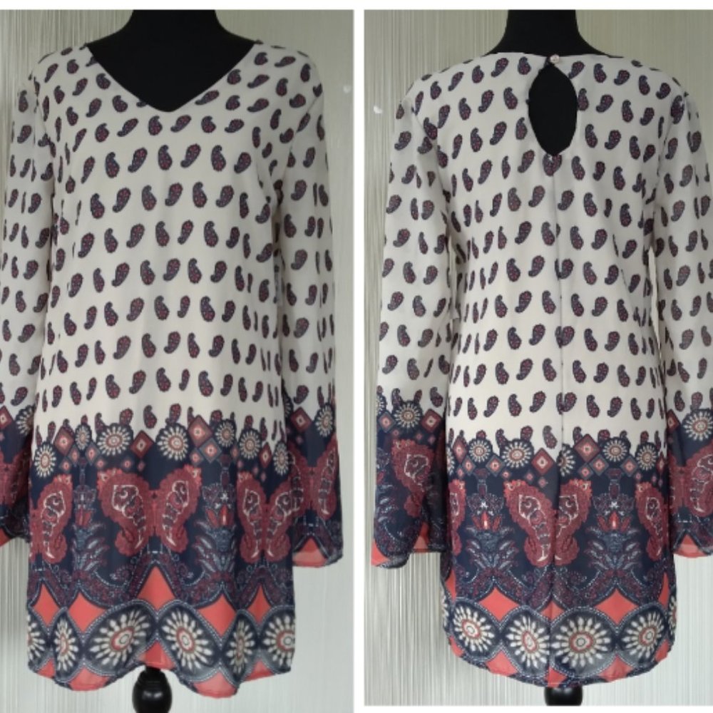 New Charlotte Russe Women's Small Dress Multi Paisley Print